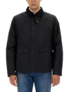 Barbour Reelin Wax Jacket Aw25 Wax Cot Outw In Black