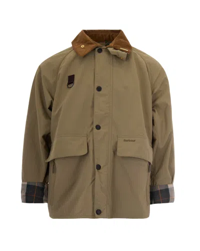Barbour Giacca Spey Icons Bleached Olive In Brown
