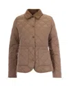 Barbour Giacca Trapuntata Deveron Light Trench In Brown