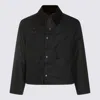 Barbour Casual Jacket With Corduroy Collar And Pockets In Black