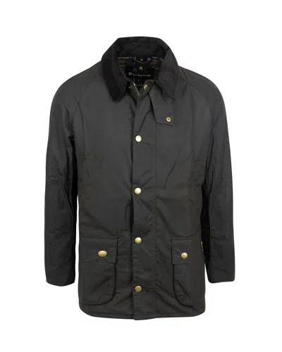 BARBOUR GREEN "ASHBY" JACKET COATED WITH CONTRASTS