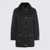 Barbour Waxed Cotton Jacket Corduroy Collar In Green