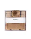 Barbour Gift Set Dover Beanie Hailes Hessian Tartan In Brown