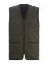 Barbour Polarquilt Zip-liner Vest In Verde Oliva