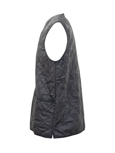 Barbour Gilet Quilt Vest With Zip In Navy