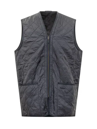 Barbour Gilet Quilt Vest With Zip In Blue
