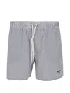 Barbour Gingham Seersucker Swim Shorts In Blue