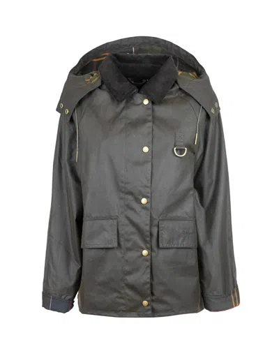 Barbour Giubbino Avon Wax Olive Classic In Multi