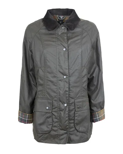 Barbour Giubbino Classic Beadnell Olive In Gray