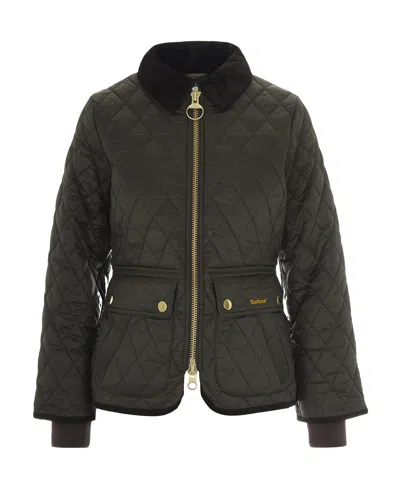 Barbour Giubbino Fitted Beadnell Quilt Sage Ancient In Lqusg71