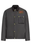 Barbour International Workers Wax Black Jacket In Black