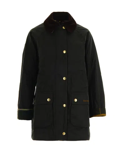 Barbour Giubbino Modern Beadnell Wax Sage Ancient In Black