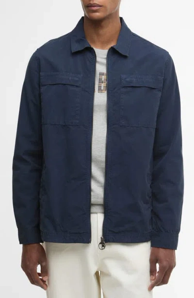 Barbour Glendale Zip Overshirt In Blue