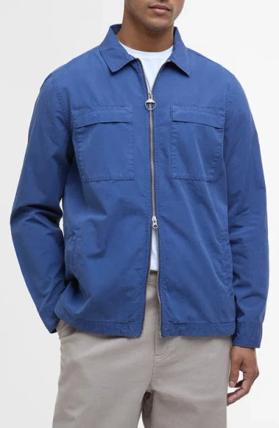 Barbour Glendale Zip Overshirt In Oceana