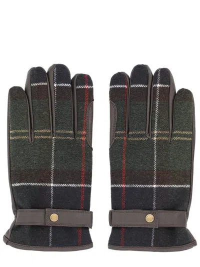 Barbour Gloves With Tartan Pattern In Multi