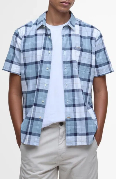 Barbour Gordon Plaid Summer Fit Short Sleeve Button-up Shirt In Northshore Tartan