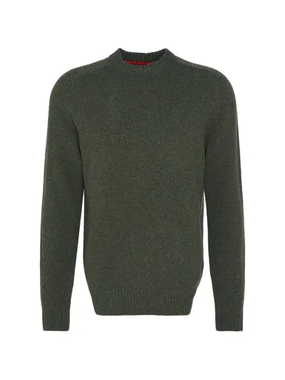 Barbour Grangetown Crew-neck Sweater In Green
