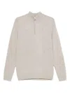 Barbour Grangetown Zip-up Sweater In Gray