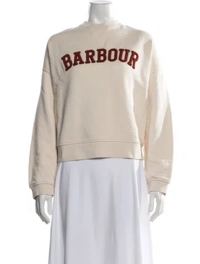 Pre-owned Barbour Graphic Print Crew Neck Sweater In Neutral