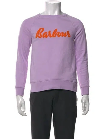 Pre-owned Barbour Graphic Print Crew Neck Sweatshirt In Purple