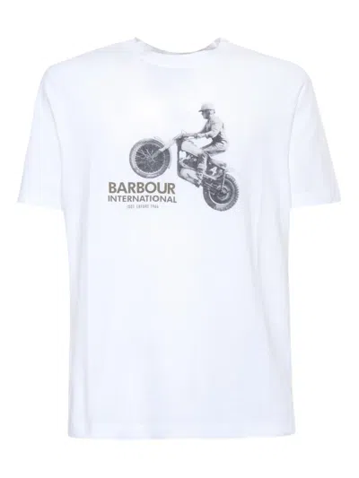 Barbour Graphic-print T-shirt In White