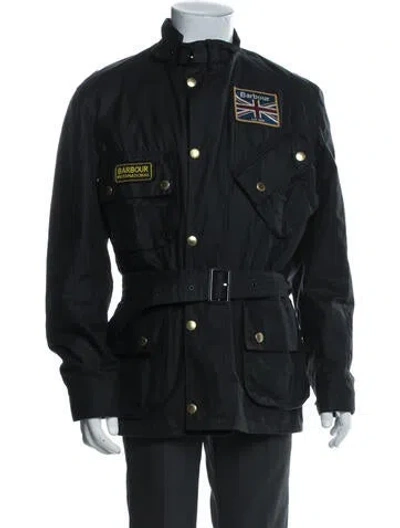 Pre-owned Barbour Graphic Print Utility Jacket In Green