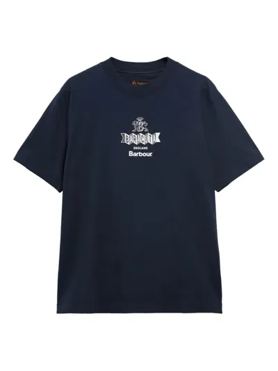 Barbour Graphic Short-sleeves T-shirt In Blue
