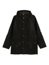 Barbour Bedale Waxed Parka In Black