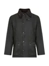 Barbour 'bedale' Green Jacket With Embroidered Logo On The Front In Tech Fabric Man In Animal Print