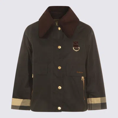 BARBOUR GREEN COTTON CASUAL JACKET
