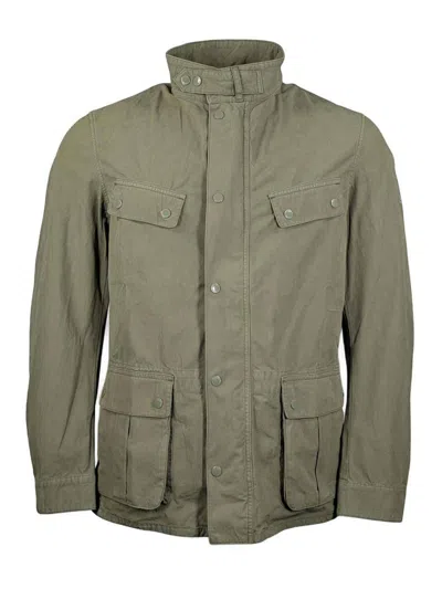 Barbour Green Jacket In Metallic