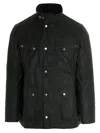 Barbour Tourer Duke Waxed Jacket In Black
