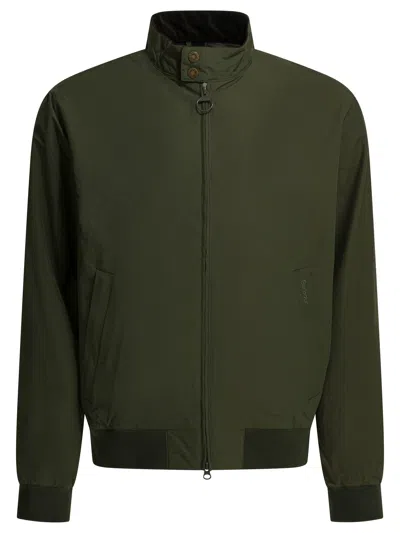 Barbour Green Polyester Jacket In Multi