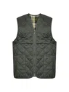 Barbour Quilted Waistcoat Vest In Green Polyamide In Gray