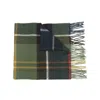 Barbour Check Pattern Scarf In Green