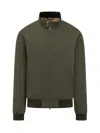 Barbour Men Green Solid Band Collar Jacket In Green