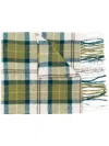 Barbour Green Tartan Pattern Scarf In Green