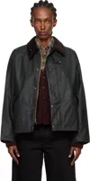 Barbour Green Transport Waxed Jacket In Multi