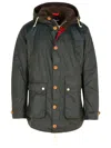 Barbour Green Wax Cotton Parka Game In Green