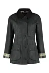 BARBOUR GREEN WAXED COTTON JACKET FOR WOMEN