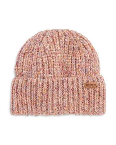 Barbour Greta Beanie Hat In Pink