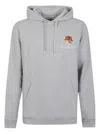 Barbour Fox Head Cotton Hoodie In Grey