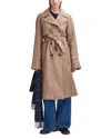 Barbour Gwyn Trench Coat In Honey/muted Cabernet