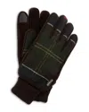 Barbour Hackney Tartan Gloves In Multi
