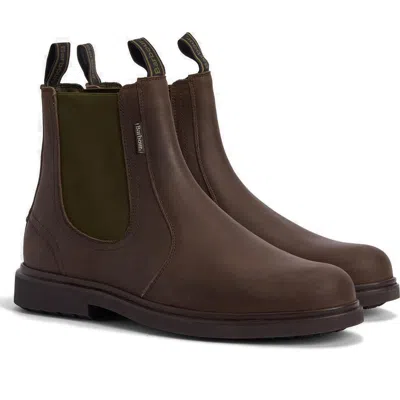 Barbour Hale Chelsea Boots In Brown