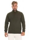 Barbour Holden Wool Tartan Trim Regular Fit Quarter Zip Mock Neck Sweater In Green