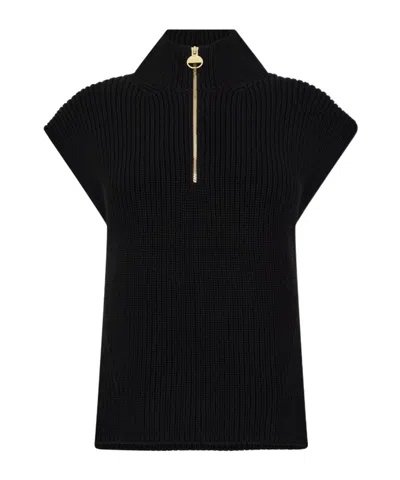 Barbour Half-zip Sweater In Black