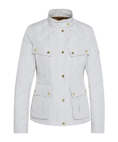 Barbour Halsey Quilted Jacket In Gray