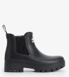 Barbour Wilton Black Rubber Welly Boots In Multi