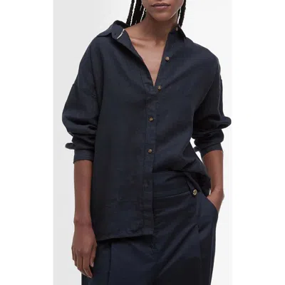 Barbour Hampton Linen Button-up Shirt